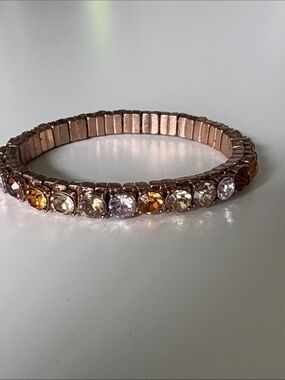 NWOT J Crew Stretchy Crystals Bracelet Autumn Colors
